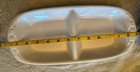 Longaberger Pottery Woven Traditions 15.5" Ivory Divided Dish USA NO RESERVE! — photo 4