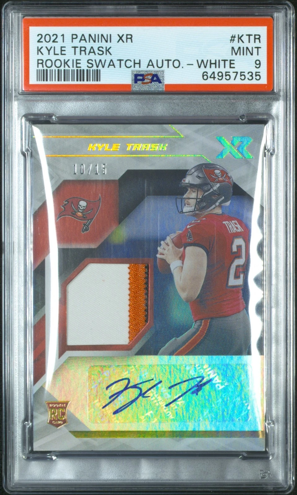 Kyle Trask Panini XR Rookie Swatch Autographs #KTR White