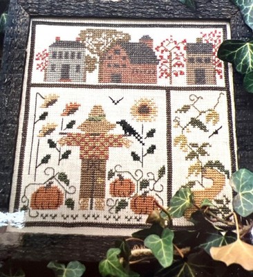 Country Pumpkin Farm Counted Cross Stitch Pattern By Cedar Hill