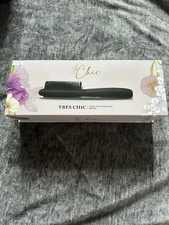 Très Chic Ionic Hair Straightening Brush+ heat safe pouch + clamp comb BRAND NEW