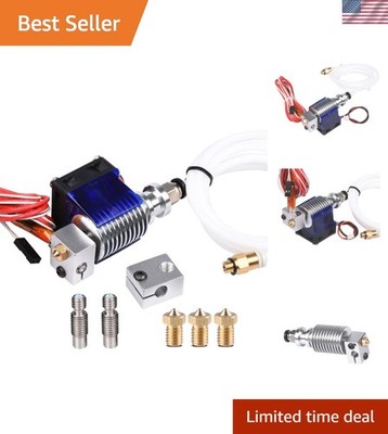 E3D V6 Hot End Full Kit 1.75mm for 3D Printers - Includes Nozzles & Accessories