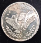 1 Troy oz Eagle W/Flag and Scales .999 Fine Silver Round APMEX Mint (#154)
