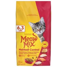 Meow Mix Hairball Control Dry Cat Food for Adult Cat, 6.3 Pound (Pack of 1) 2.70 per pound