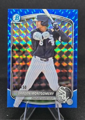 2025 Bowman Draft #BDC-18 Braden Montgomery Chrome Blue Geometric #/150