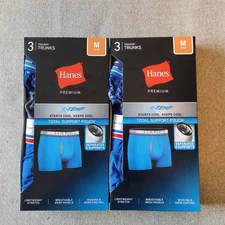 (2) Hanes Premium Men's X-temp Total Support Pouch 3pk Boxer Briefs Size Medium