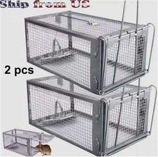 2Pcs Live Humane Cage Trap for Squirrel Chipmunk Rat Mice Rodent Animal Catcher