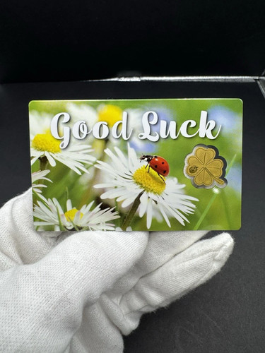 Good Luck Gold Coin 1/1000 Oz .999 Fine Four Leaf Clover – CHAD 3000 Francs