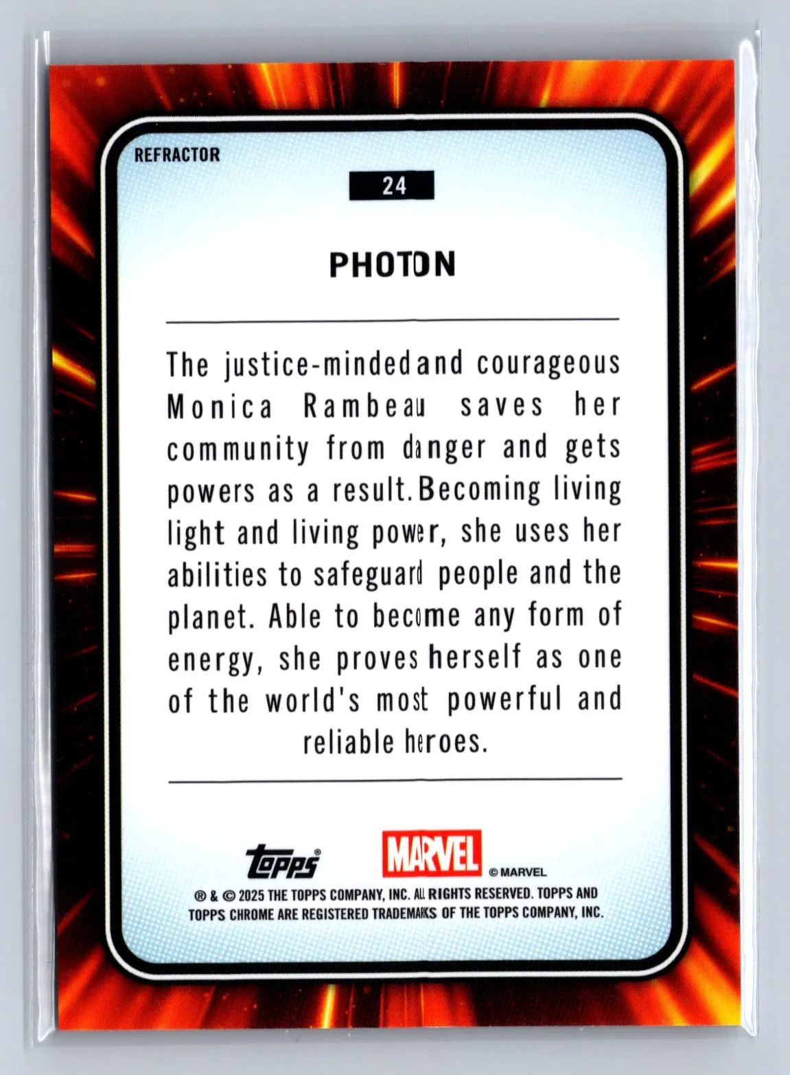 2025 Topps Chrome Marvel Photon Refractor #24