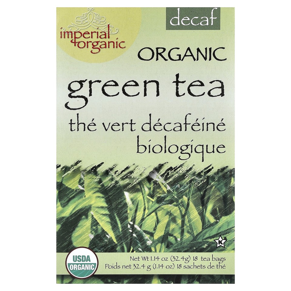 Imperial Organic, Green Tea, Decaf, 18 Tea Bags, 1.14 oz (32.4 g)