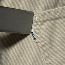 Vintage Levi's Big E Women's Jean Shorts 34" Cut Off 70s Cream Gripper Zipper