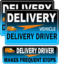 Flex Delivery Driver Car Magnet, 3PCS Frequent Stops Removable Set, Delivery Veh