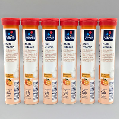 Vitalis Multivitamin Brausetabletten 6x 20 Stk Orange Vitamin C B12 B6