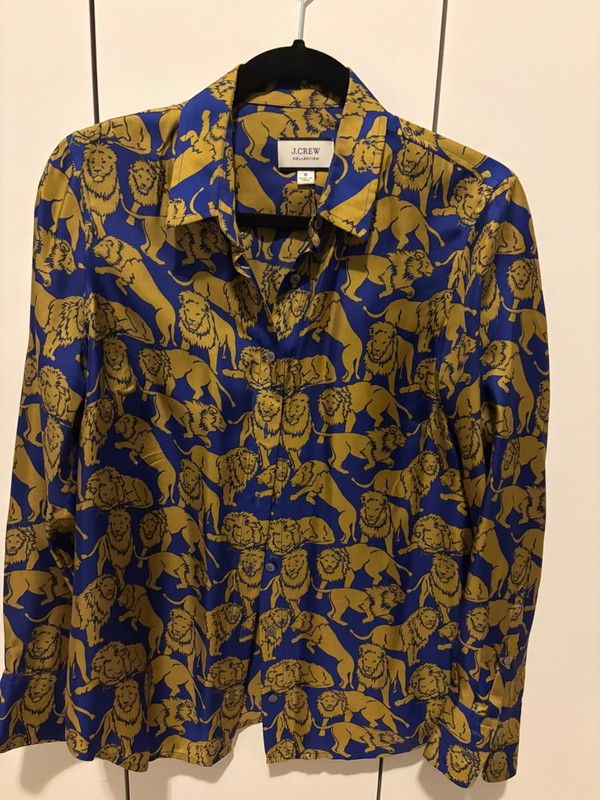 J.Crew Womens Lion Collection Blouse Sz 6