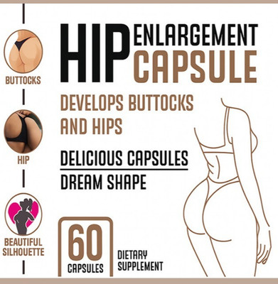 Hip Enlargement Supplement Capsules with Herbal And Vitamin Blend | 60 Count USA