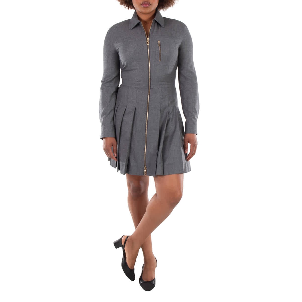 ワンピース Fendi Charcoal Stretch Wool Dress ワンピース Fendi Charcoal Stretch Wool Dress FENDI Fendi