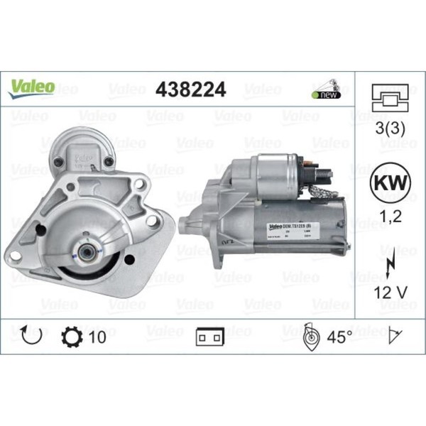 Valeo Starter 1.2 KW FüR Renault ScéNic I GroßRaumlimousine 1.6 Kangoo Express-image