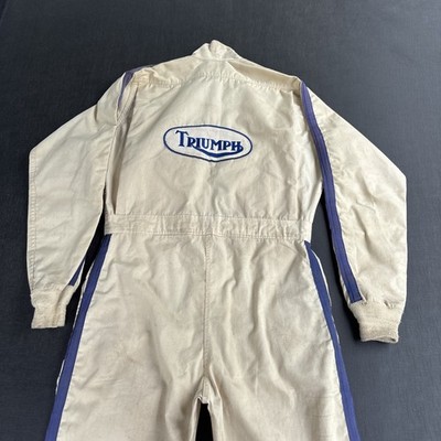 Vintage DuPont Men s 42 Racing Suit TRIUMPH Nomex Travis Mills Coveralls 60s 70s