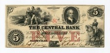 1855 $5 The Central Bank - Nashville, TENNESSEE Note (Dandridge Branch)