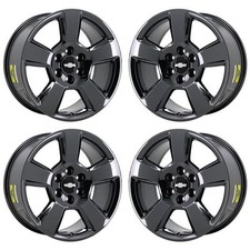 20" Chevrolet Silverado 1500 PVD Black Chrome Wheels-C Rims Factory OEM 5652 ...