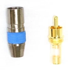 Deejay LED TBHRCAMALE Rca Jack Gold Connector Only