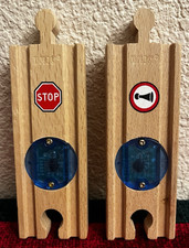 Brio 33761 Wooden Railway Interactive Smart Track Warning Tracks  Signs 4 Pcs 