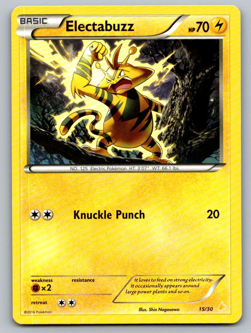 Electabuzz (15) 15/30 Common XY Trainer Kit: Pikachu Libre & Suicune Pokemon LP