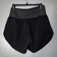 Women s Black Athletic Running Shorts Size Large Built-In Liner High Waist