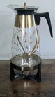 Vintage PYREX Glass Coffee Pot Carafe w/ Candle Warmer, Stand & Lid MCM Atomic