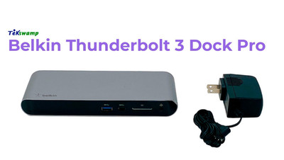 Belkin Thunderbolt 3 Dock Pro F4U097 USB-C Docking Station w/ Adapter