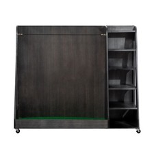 Gray, 47.24''x17.7''x39.96'' LxWxH Wooden Golf Bag Organizer and Storage Rack,