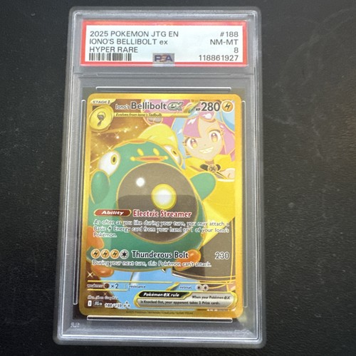 Iono's Bellibolt ex graded PSA 8 for sale on eBay