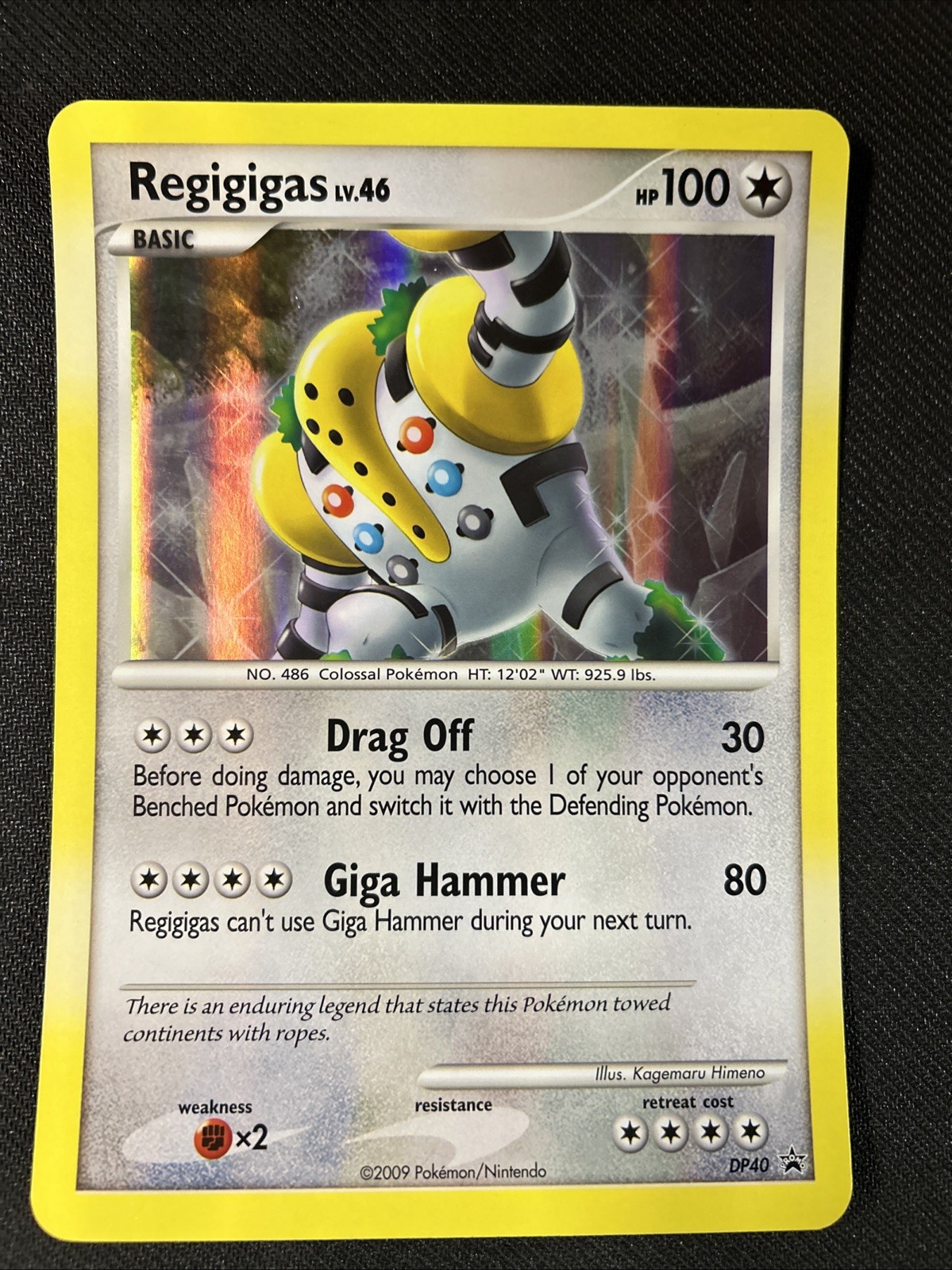 2009 Pokemon Diamond & Pearl Promos Regigigas LV.46 Holo Black Star #DP40