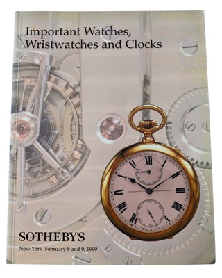 Sotheby's Important Watches, Wristwatches & Clocks 1999 Auction Catalog