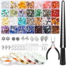 Complete Jewelry Making Supplies - 1660pcs Crystal Bead Kit with Charms & Tools