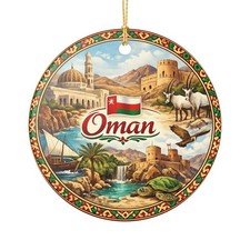 Oman Ornament Ceramic Omani Travel Ornament