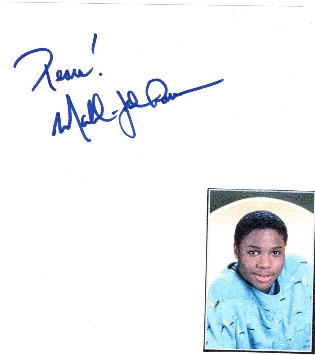 Malcolm-Jamal Warner signed in person card!  Cosby Show!