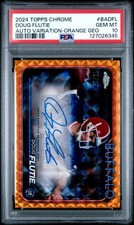 Doug Flutie 2024 Topps Chrome Base Autographs Variations Orange Geometric /25
