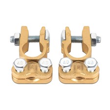 Battery Terminals Connectors Clamps Brass Positive  Negative Top Post Batter...
