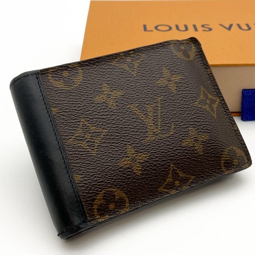 Louis Vuitton Men's Bifold Wallet Monogram Canvas Leather Used No Box
