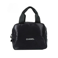 Chanel Mini Boston Makeup Bag   Black Cosmetic Bag with Handle