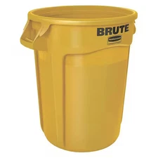 Rubbermaid Commercial Fg262000yel Brute 20 Gal Round Heavy Duty Plastic Can,