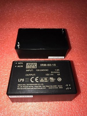Meanwell IRM-60-15 AC-DC Module Switching Power Supply Pinout *mz