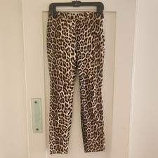 Zara Leopard Print Straight Leg Pants