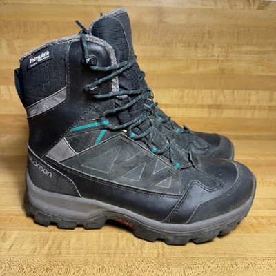 Salomon Toundra Forces CSWP Winter Boots Black Thinsulate Waterproof Womens 8