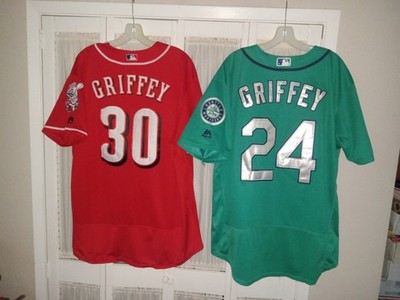 Ken Griffey Jr. Seattle Mariners & Cincinnati Reds Majestic