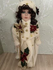 Heritage Signature Collection Holly Day Christmas Porcelain Doll 12447
