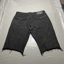 Vintage Y2K Rocawear Denim Shorts W40 Baggy Black Hip Hop Streetwear Raw