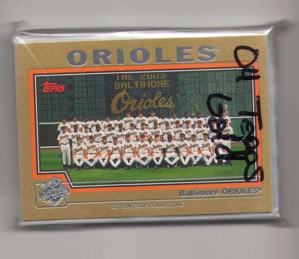 2004 TOPPS GOLD - BALTIMORE ORIOLES Team Set (#ed out of 2004)
