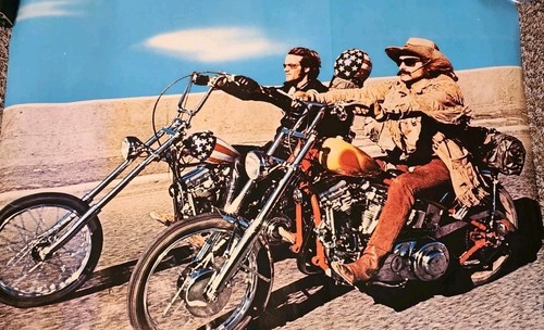 VINTAGE 1969 EASYRIDER MOTORCYCLE CHOPPER POSTER Peter Fonda Dennis Hopper 40×29 - Picture 2 of 17