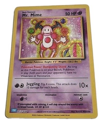 Mr. Mime 50 HP 2023 Holo Foil Collectible Pokemon Card No. 013/034